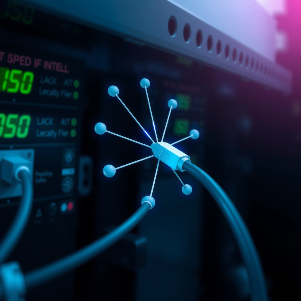 Network connectivity icon symbolizing fiber broadband and high-speed internet services